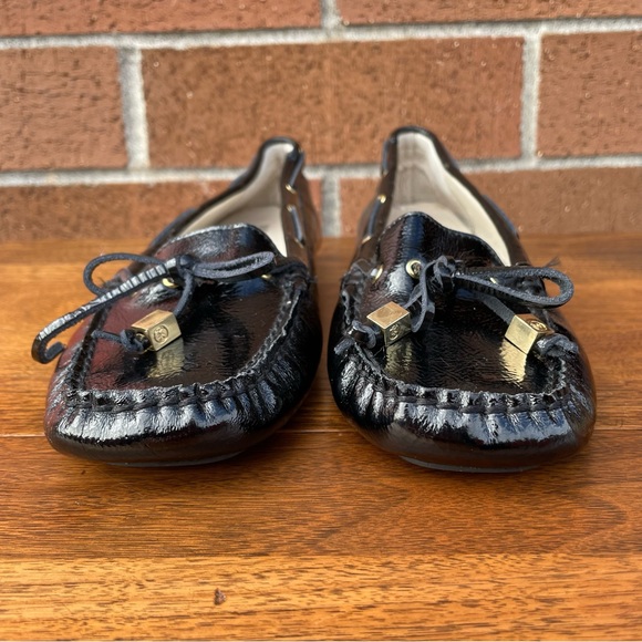 Michael Kors Amber Boat Shoe Black Patent Leather Loafers Driving Moc Womens 8 - Picture 9 of 14